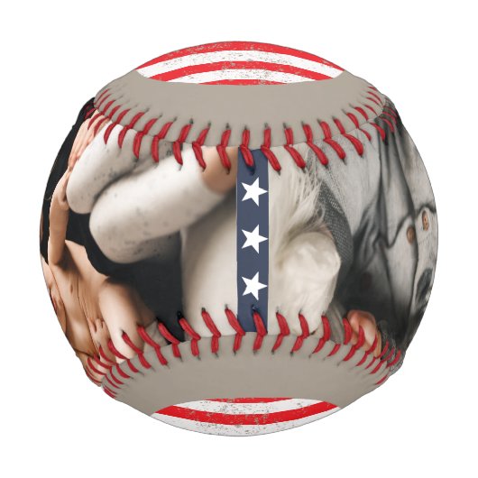 Großvater Foto Keepake Baseball (Vorderseite)