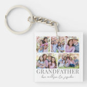 Großvater FotoCollage Schlüsselanhänger (Vorderseite)