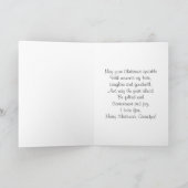 Großvater/frohe Weihnachten - rote Kerzen/blühen (Innenseite)