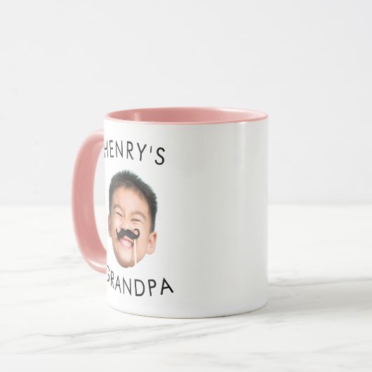 Großvater Geburtstag, Kinderfoto, Tasse für Großva (Vorderseite Links)