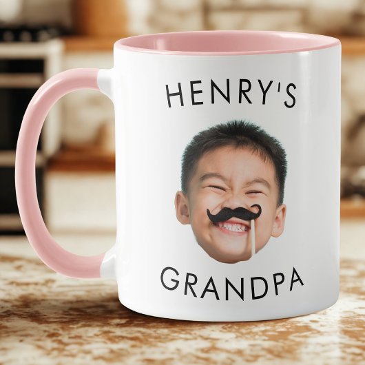 Großvater Geburtstag, Kinderfoto, Tasse für Großva