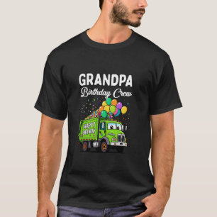 Großvater Geburtstagsfamilie Crew Junge Müllwagen T-Shirt