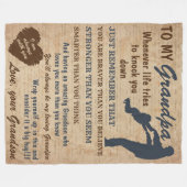 Großvater Geschenk von Grandson Retro Opa Fleecedecke (Vorderseite (Horizontal))