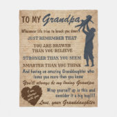 Großvater Geschenk von Großtochter Retro Opa Fleecedecke (Vorderseite)