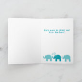 Großvater-Glückwunsch New Grandson Niedliche Elefa Karte (Innenseite)