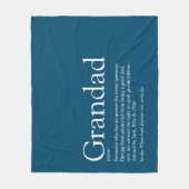 Großvater Grandad Definition Blue Fleecedecke (Vorderseite)
