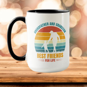 Großvater Grandson Best Friends Nachricht hinzufüg Tasse