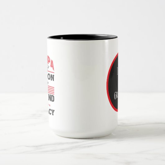 Großvater Grandson-Vermächtnis fügen Text hinzu Tasse (Zentrum)