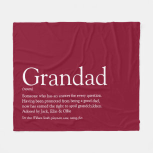 Großvater Großad Definition Burgund Fleecedecke