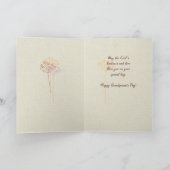 Großvater Großeltern Day Brown Wildblumen Karte (Innenseite)