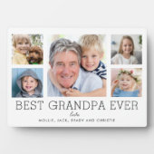 Großvater Großkinder FotoCollage Fotoplatte (Vorderseite)
