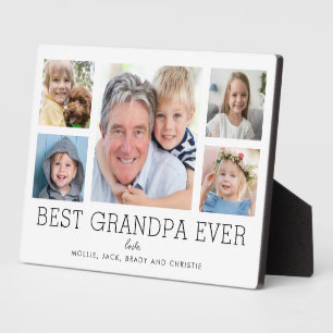 Großvater Großkinder FotoCollage Fotoplatte