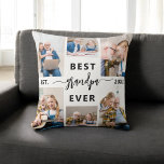 Großvater Großkinder FotoCollage Kissen<br><div class="desc">Feiern Sie die besondere Bindung zwischen Opa und seinen Enkelkindern mit dem "Großvater Großvater Großkinder FotoCollage" Keuchkissen. Dieses personalisierte Wurfkissen besticht durch eine wunderschön arrangierte Collage aus hochgeliebten Fotos, die wertvolle Momente und fröhliche Erinnerungen einfangen, die mit seinen geliebten Enkeln geteilt werden. Der liebevolle Titel "Opa" wird prominent angezeigt und...</div>