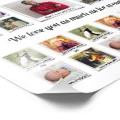 Großvater Großmutter Familienfoto Collage Fotodruck (Ecke)