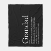 Großvater Großvater - Definition Fleecedecke (Vorderseite)