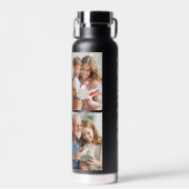 Großvater | Großvater Einfach 4 Foto Schwarz Trinkflasche (Vorne)