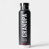 Großvater | Großvater Einfach 4 Foto Schwarz Trinkflasche (Links)