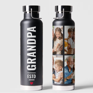 Großvater   Großvater Einfach 4 Foto Schwarz Trinkflasche