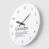 Großvater Großvater Großvater Papa Schwarz-Weiß Große Wanduhr (Winkel)