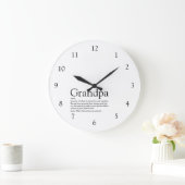 Großvater Großvater Großvater Papa Schwarz-Weiß Große Wanduhr (Zuhause)