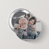 Großvater Großvater Großvater Volles Foto Button (Vorne & Hinten)