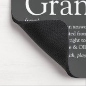 Großvater Großvater Papa Definition Grau Mousepad (Ecke)