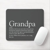 Großvater Großvater Papa Definition Grau Mousepad (Mit Mouse)