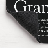 Großvater Großvater Papa Schwarz Definition Mousepad (Ecke)
