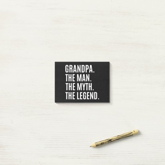 Großvater/Großvater Post-it Klebezettel (Auf Schreibtisch)