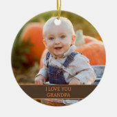 Großvater Halloween-Foto Keramik Ornament (Vorne)