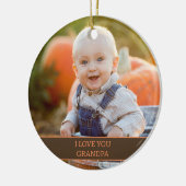 Großvater Halloween-Foto Keramik Ornament (Links)