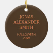 Großvater Halloween-Foto Keramik Ornament (Hinten)