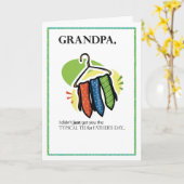 Großvater, Humorvolle Krawatte des Vaters Karte (Gelbe Blume)