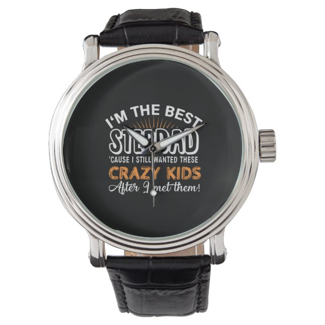 Großvater | Ich bin der beste Step-Vater Armbanduhr (Vorderseite)