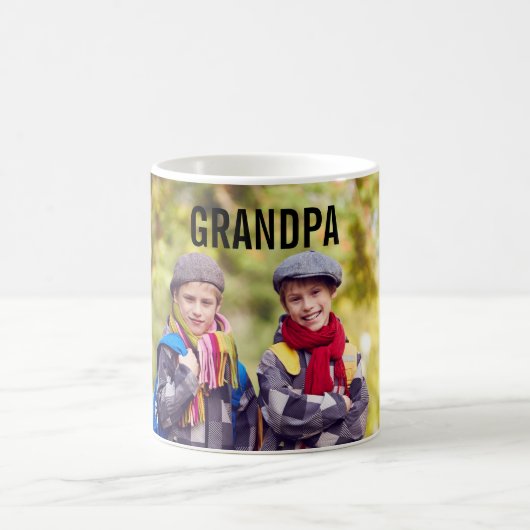 Großvater Ihre KinderFoto-Tasse groß Kaffeetasse (Mittel)