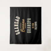 Großvater ist für alte Typ - Vater Wandteppich (Vorderseite)