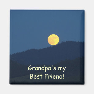 Großvater ist mein bester Freund! Magnet Vollmond