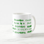 Großvater-Kaffee-Tasse (Grün) Kaffeetasse (VorderseiteRechts)