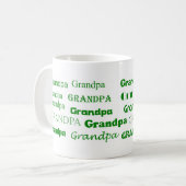 Großvater-Kaffee-Tasse (Grün) Kaffeetasse (Vorderseite Links)