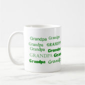 Großvater-Kaffee-Tasse (Grün) Kaffeetasse (Links)