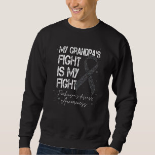 Großvater kämpfen gegen den Parkinson, das Silbern Sweatshirt