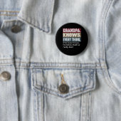 Großvater kennt alles Vintage Grumpy-Zitate Button (Beispiel)