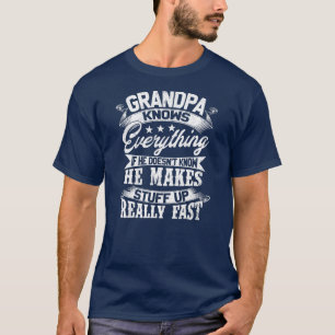 Großvater kennt alles Witzige für das Geschenk des T-Shirt