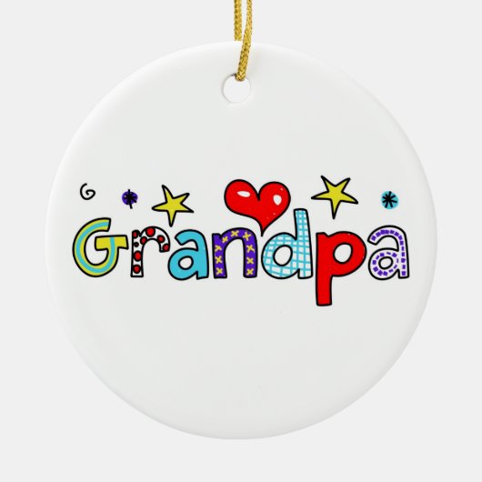 Großvater Keramikornament (Vorne)