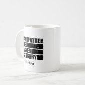 Großvater liebt gelernte Legendäre Personalisiert Kaffeetasse (Vorderseite Links)