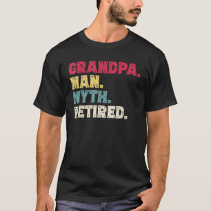Großvater Man Myth Remüde Funny Vatertag Reifen T-Shirt