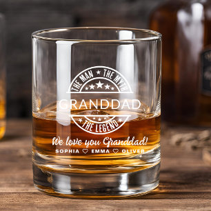 Großvater-Mann-Mythos der Legende Vatertag Whiskyglas