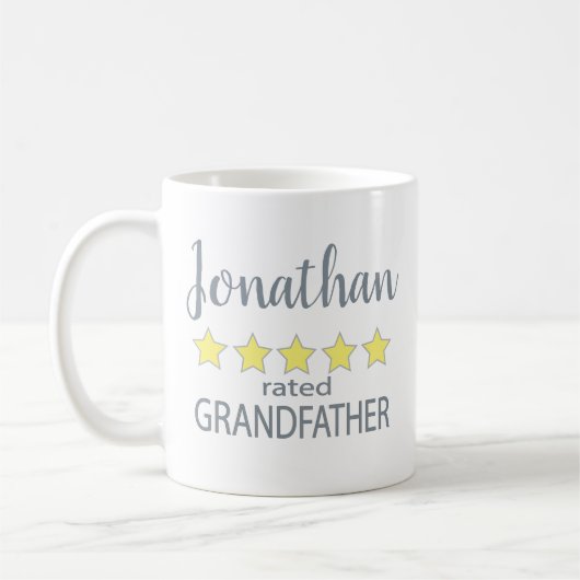 Großvater mit 5 Sternen Kaffeetasse (Links)