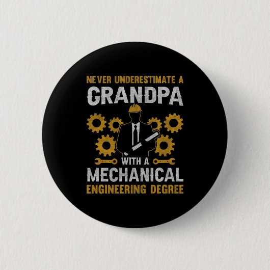 Großvater mit Maschinenbau Button (Vorderseite)