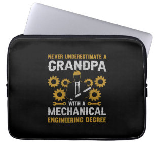 Großvater mit Maschinenbau Laptopschutzhülle